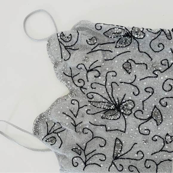 La Perla Vintage Silver and Black Embellished corset - Picture 4 of 13